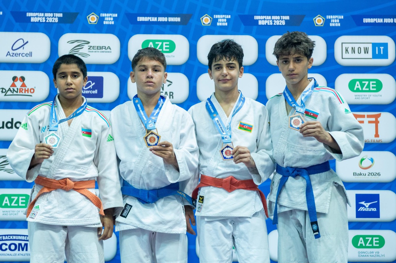 Avropa Cüdo Ümidləri Turnirində U-14 yaş kateqoriyasında ilk mükafatçılar müəyyənləşib