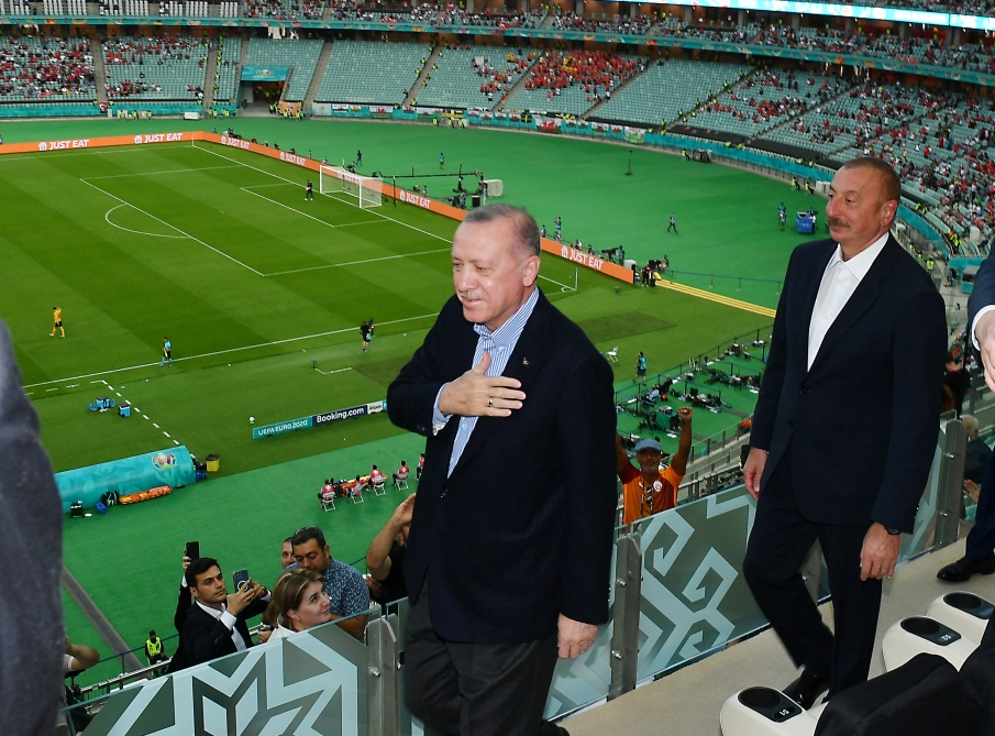 Bakı Olimpiya Stadionunda Avropa çempionatının final mərhələsinin Türkiyə-Uels matçı keçirilib