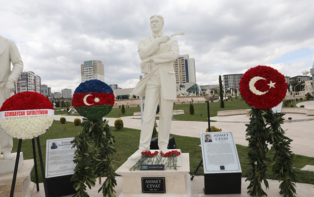Türkiyədə Əhməd Cavadın heykəlinin açılışı oldu - Fotolar