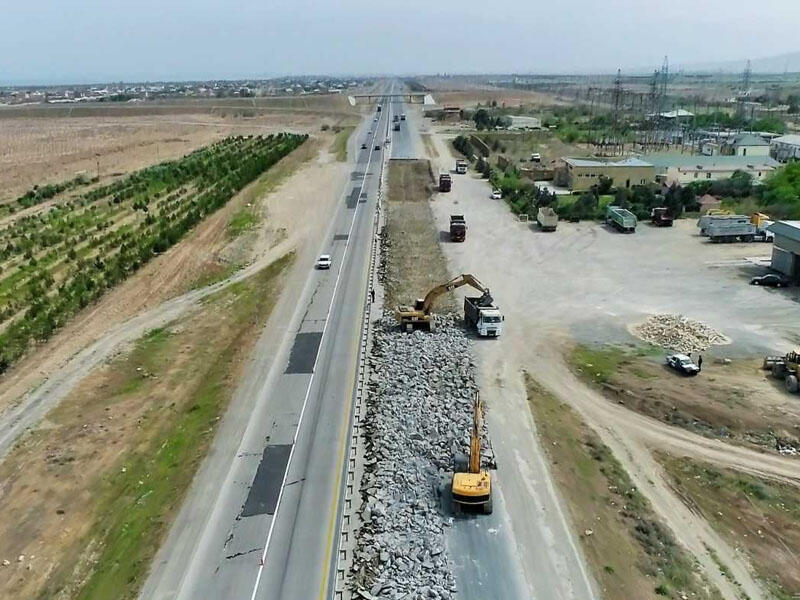 Bakı-Quba yolu əsaslı təmir edilir - VİDEO - FOTO