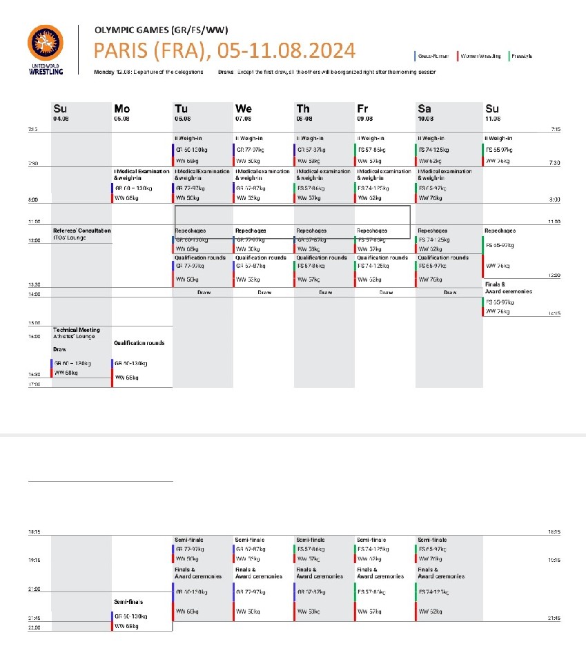 Güləşçilərimizin Paris-2024-də çıxış edəcək proqramı açıqlanıb