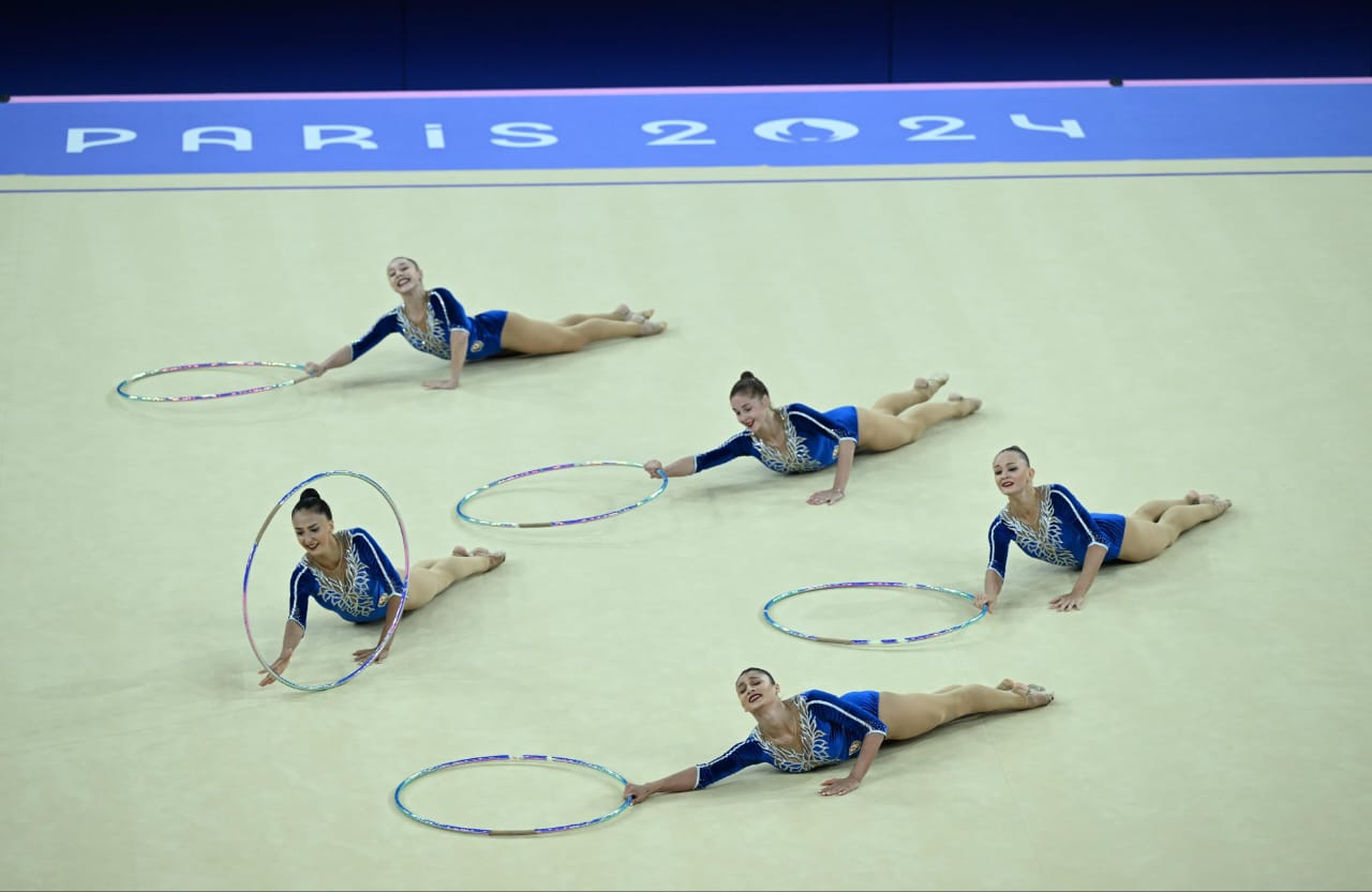 Paris-2024:&nbsp;Bədii gimnastika üzrə qrup hərəkətləri komandamız final mərhələsində ilk çıxışını başa vurdu