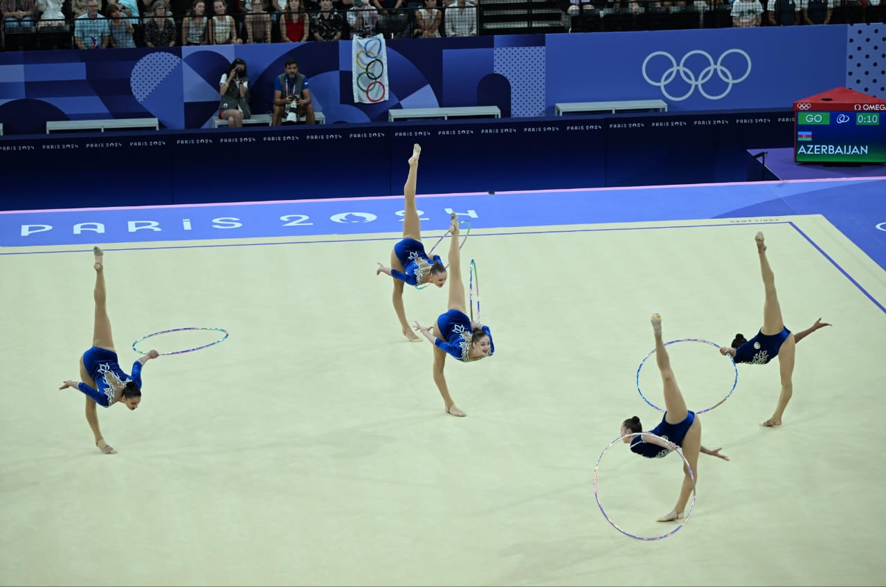 Paris-2024:&nbsp;Bədii gimnastika üzrə qrup hərəkətləri komandamız final mərhələsində ilk çıxışını başa vurdu