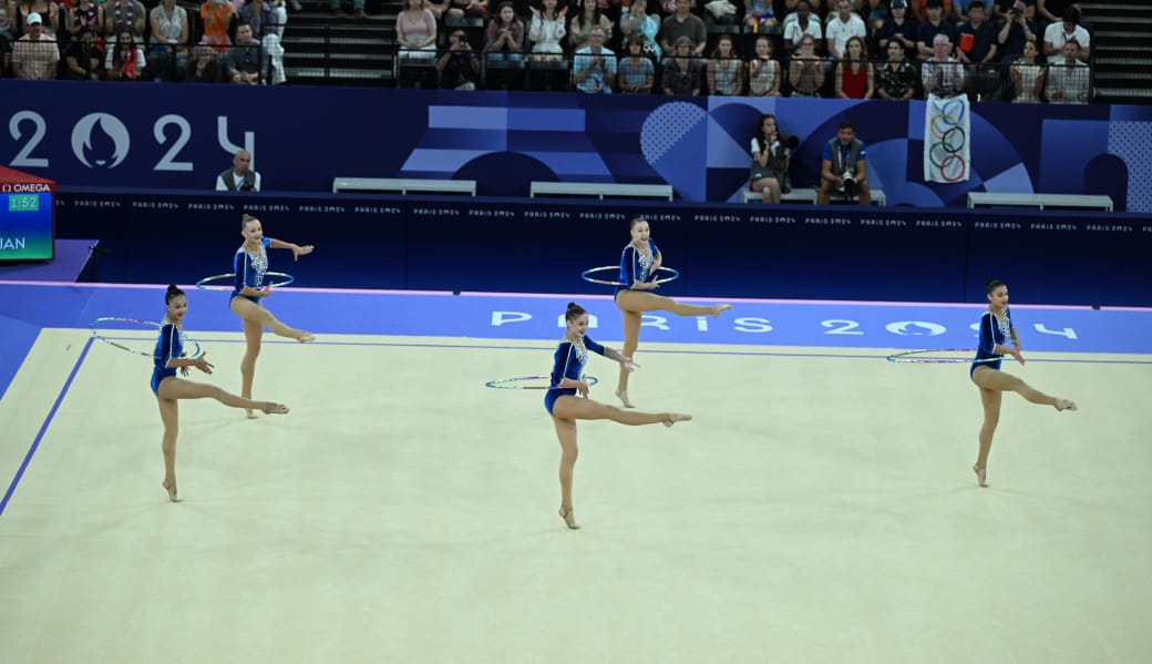 Paris-2024:&nbsp;Bədii gimnastika üzrə qrup hərəkətləri komandamız final mərhələsində ilk çıxışını başa vurdu