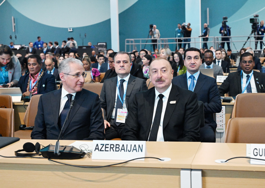 COP29 çərçivəsində inkişaf etməkdə olan kiçik ada dövlətlərinin Sammiti keçirilib Prezident İlham Əliyev tədbirdə iştirak edib