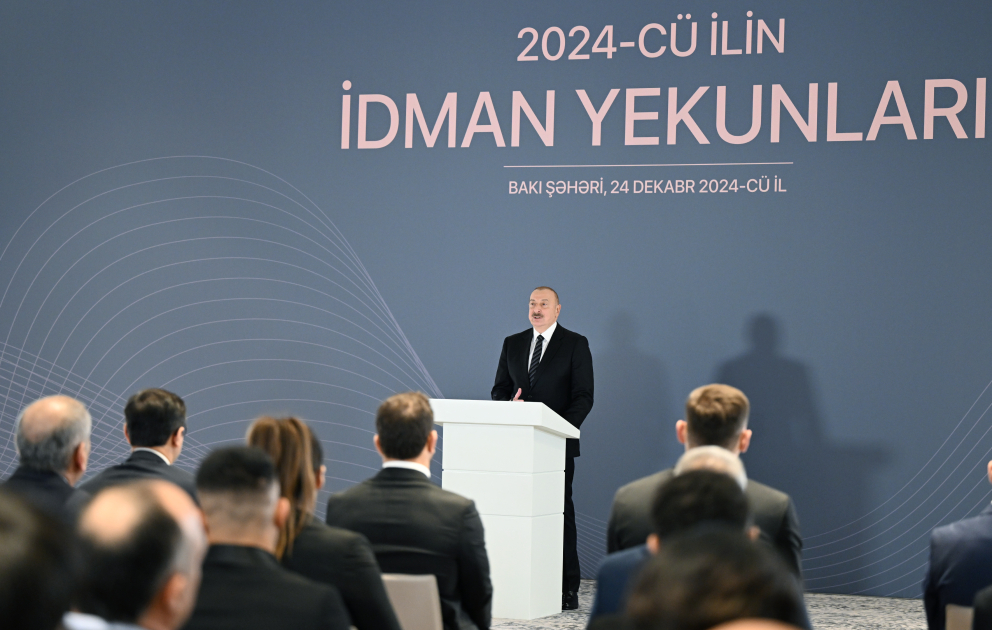 Prezident İlham Əliyev 2024-cü ilin idman yekunlarına həsr olunan mərasimdə iştirak edib&nbsp;&nbsp;