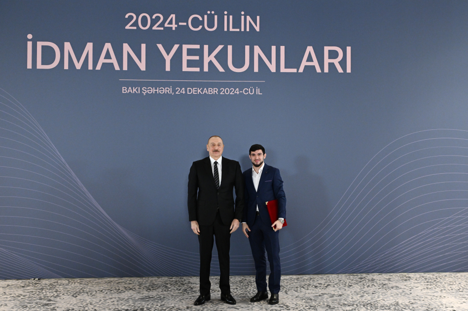 Prezident İlham Əliyev 2024-cü ilin idman yekunlarına həsr olunan mərasimdə iştirak edib&nbsp;&nbsp;