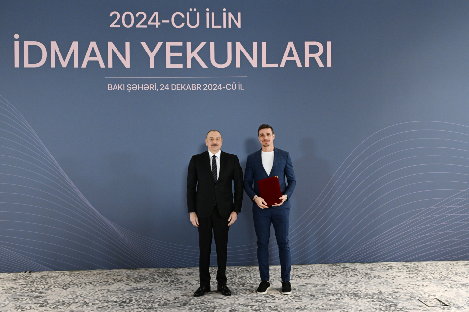 Prezident İlham Əliyev 2024-cü ilin idman yekunlarına həsr olunan mərasimdə iştirak edib&nbsp;&nbsp;