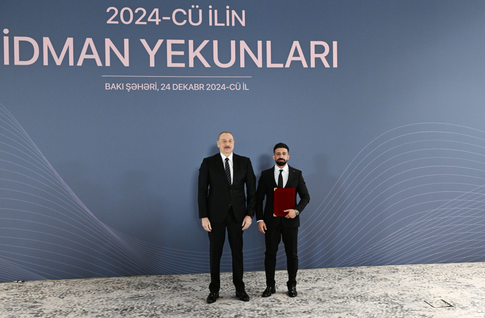 Prezident İlham Əliyev 2024-cü ilin idman yekunlarına həsr olunan mərasimdə iştirak edib&nbsp;&nbsp;