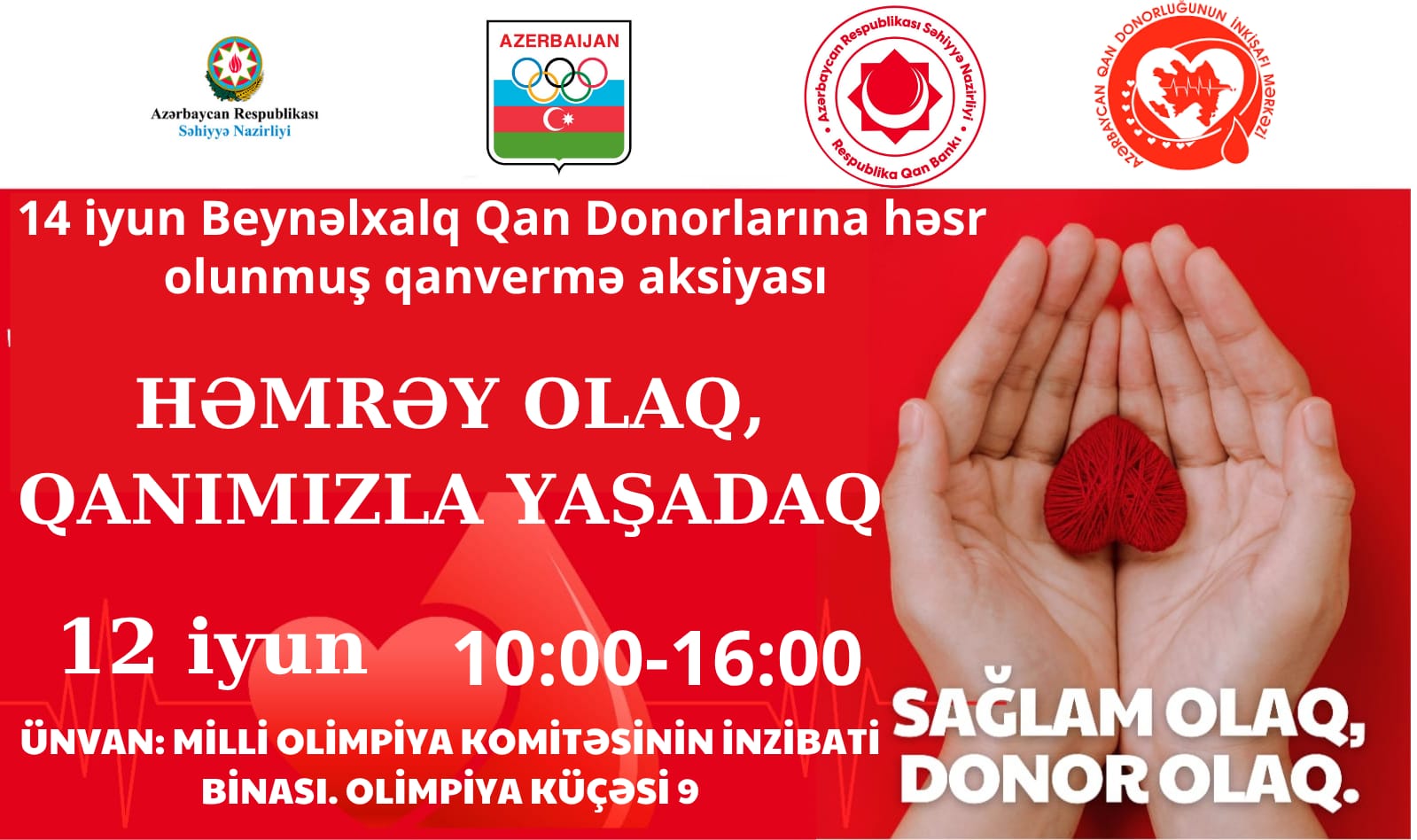 Milli Olimpiya Komitəsində kütləvi qanvermə aksiyası təşkil olunacaq&nbsp;