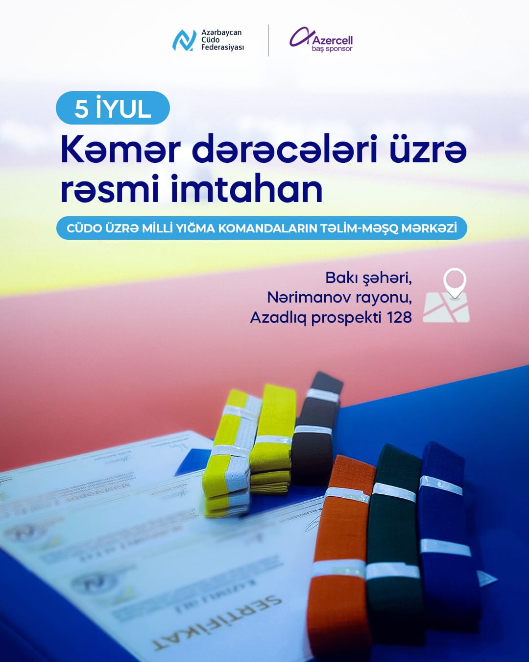 Bakıda kəmər dərəcələri üzrə rəsmi imtahan keçiriləcək
