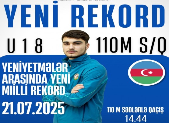 Gənc atletimiz Skopye-2025-də Azərbaycan rekordunu yenilədi