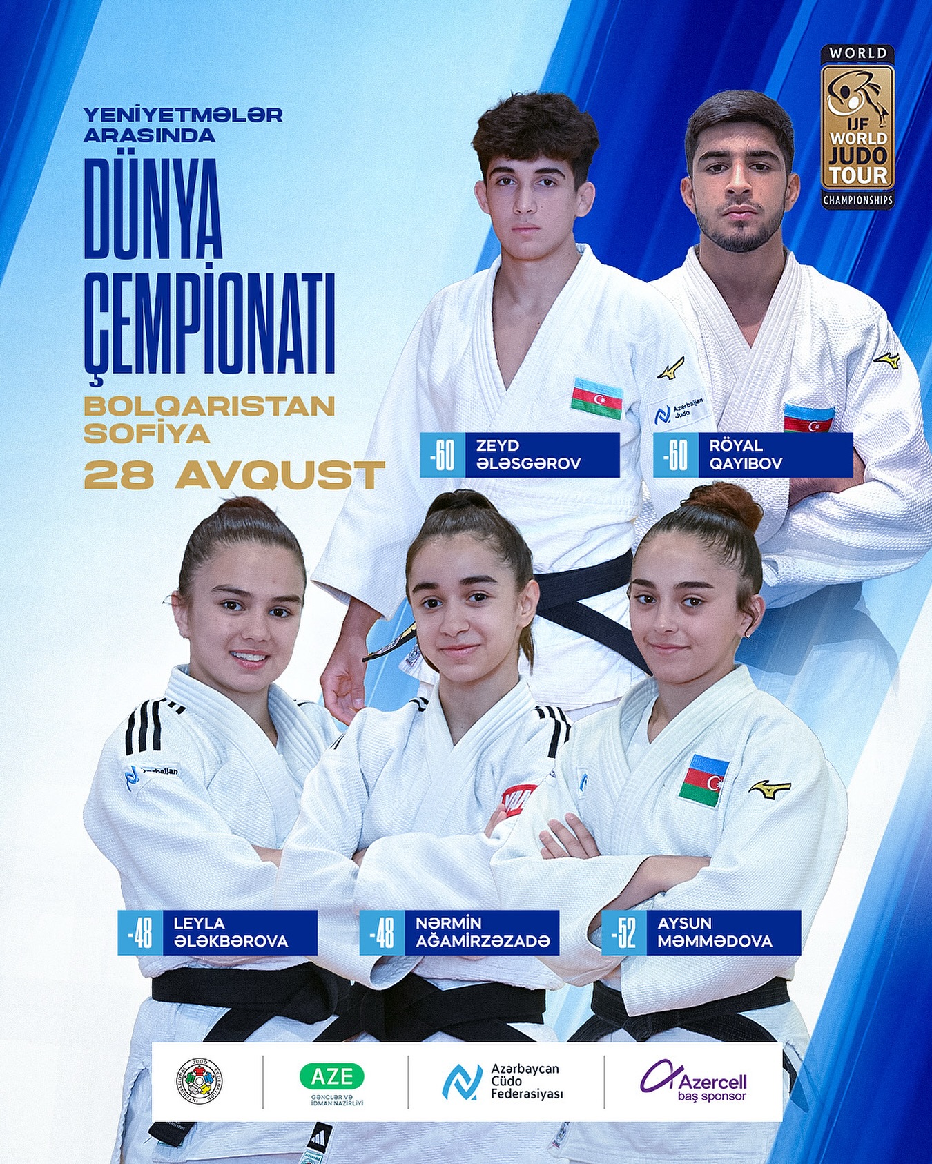 Bu gün daha beş cüdoçumuz tatami üzərinə çıxacaq