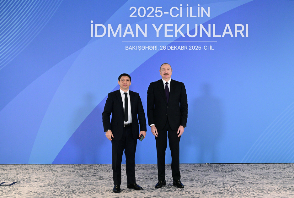 Prezident İlham Əliyev 2025-ci ilin idman yekunlarına həsr olunan mərasimdə iştirak edib