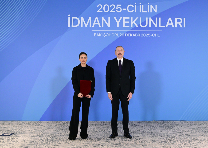 Prezident İlham Əliyev 2025-ci ilin idman yekunlarına həsr olunan mərasimdə iştirak edib