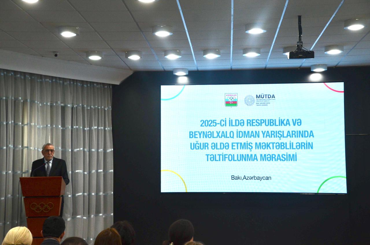 İdman sahəsində uğur qazanan məktəblilər Milli Olimpiya Komitəsində təltif olundu