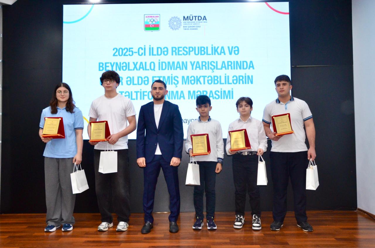 İdman sahəsində uğur qazanan məktəblilər Milli Olimpiya Komitəsində təltif olundu