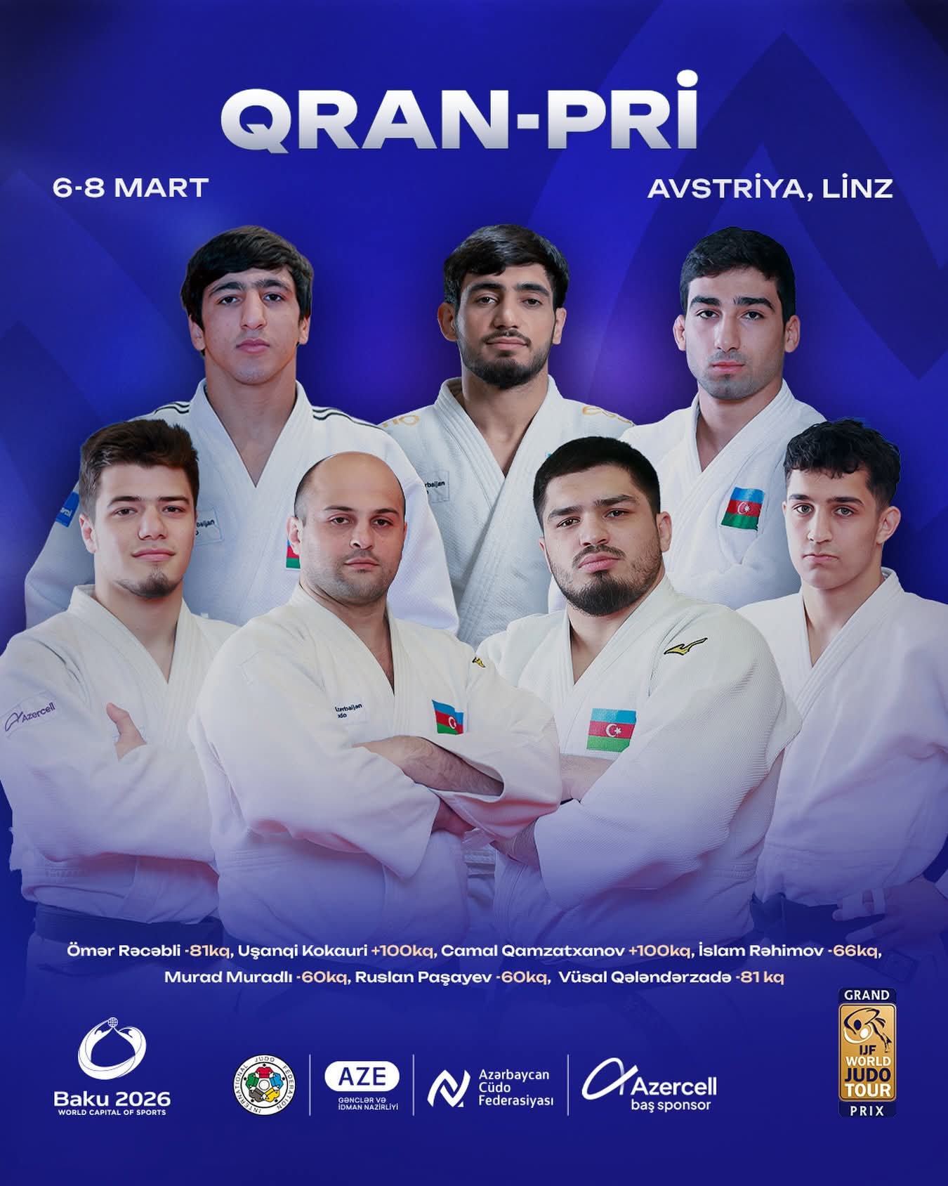 Azərbaycan cüdoçuları Linz Qran-Prisində mübarizə aparacaq