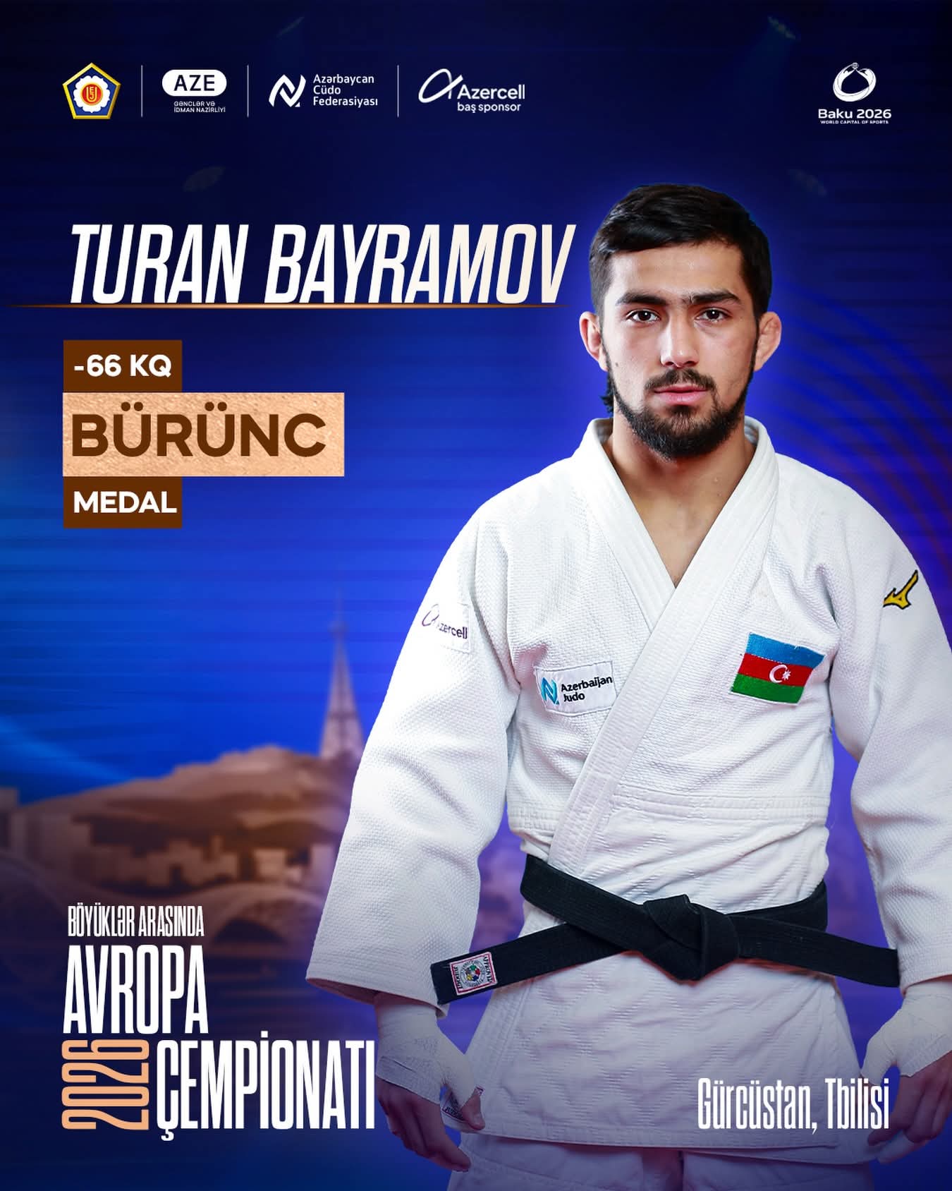 Avropa çempionatı: Cüdoçularımız ilk yarış gününü iki medalla başa vurdular&nbsp;