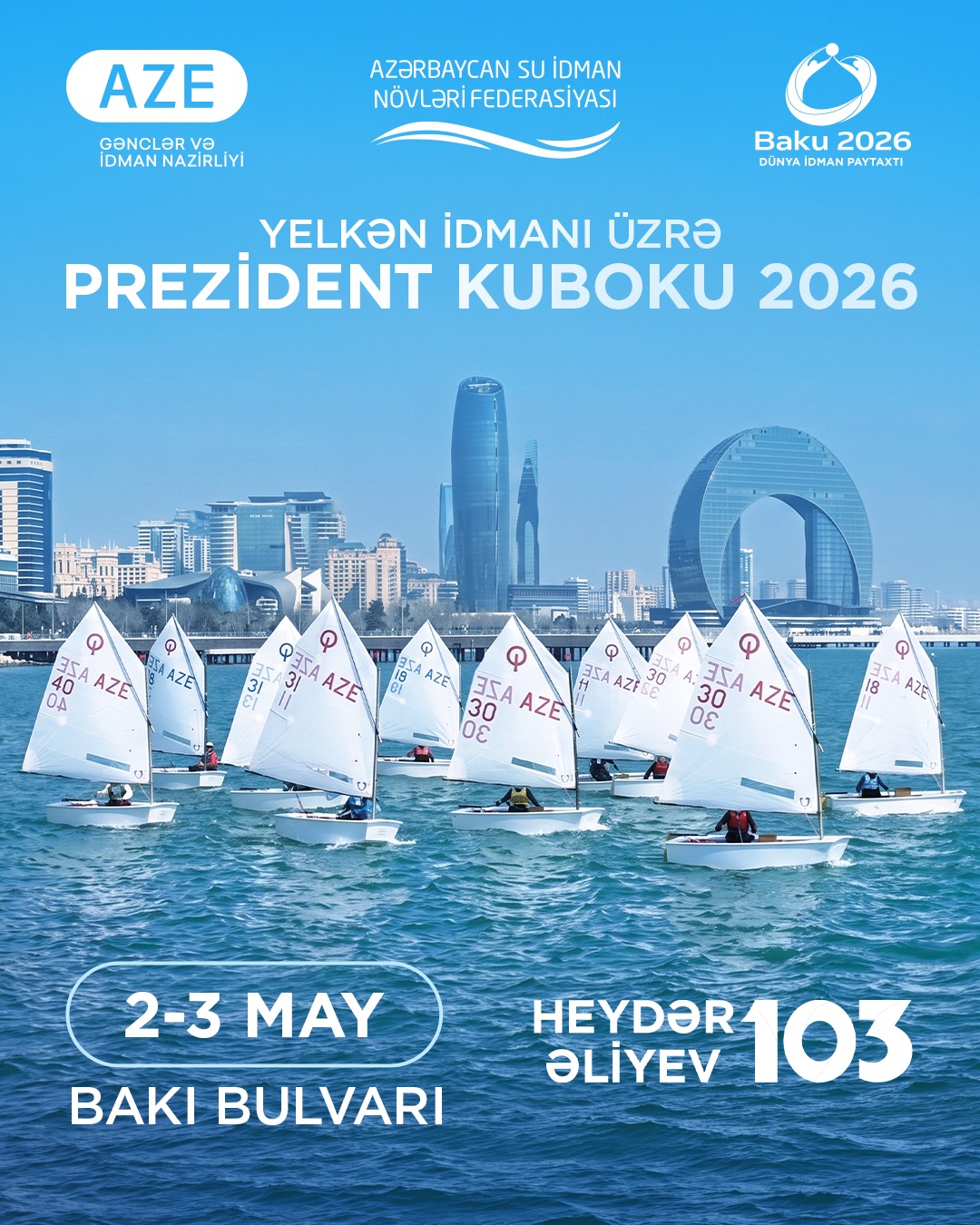 Yelkən idmanı üzrə &ldquo;Prezident Kuboku&rdquo; keçiriləcək