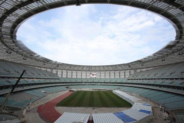 Bakı Olimpiya Stadionu Avropa Oyunlarına hazırlaşır