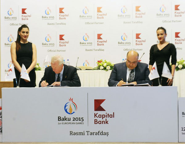 Bakı-2015 və Kapital Bank arasında rəsmi tərəfdaşlıq müqaviləsi imzalanıb