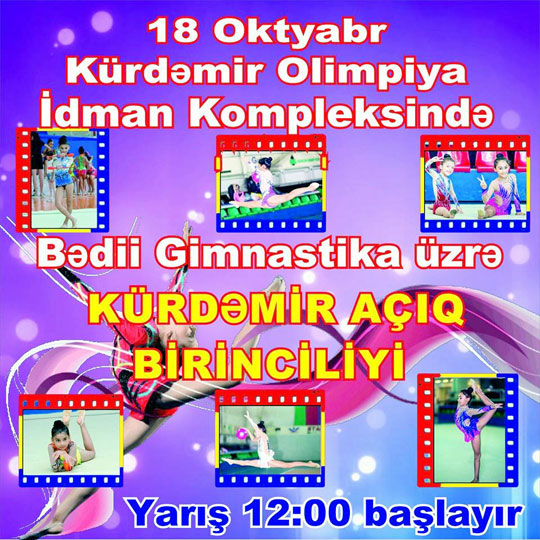 Bədii gimnastika üzrə Kürdəmirin Açıq Birinciliyi keçiriləcək