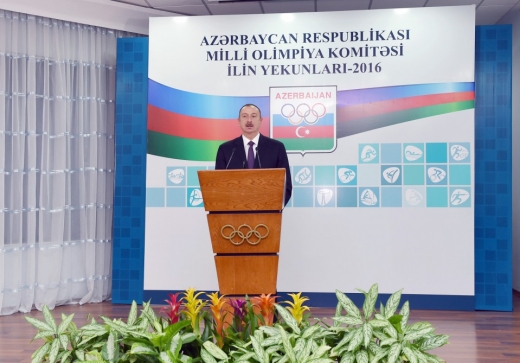 Azərbaycan Prezidenti İlham Əliyev 2016-cı ilin idman yekunlarına həsr olunan mərasimdə iştirak edib