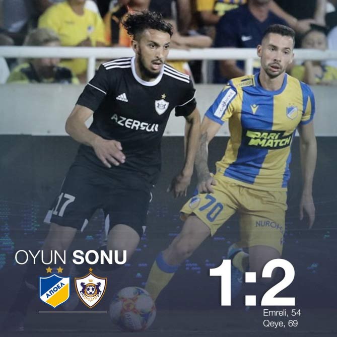 “Qarabağ” Nikosiyada APOEL-ə qalib gəldi